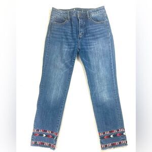 Driftwood Collette Embroidered Crop Jeans